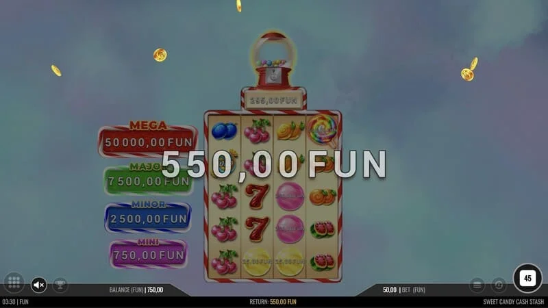 Sweet Candy Cash Stash - osnovna igra s dobitnom linijom